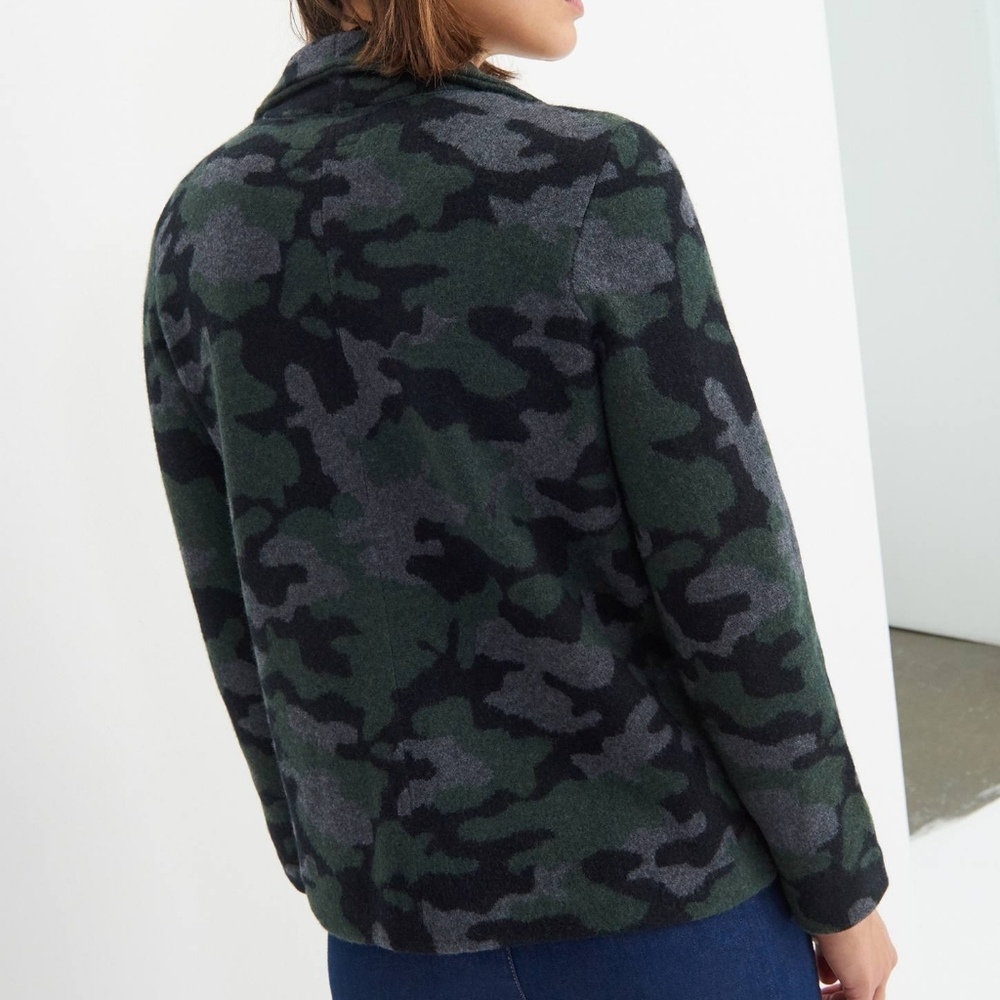 Anthropologie Barbara Camo Wool Blazer - Picture 2 of 3